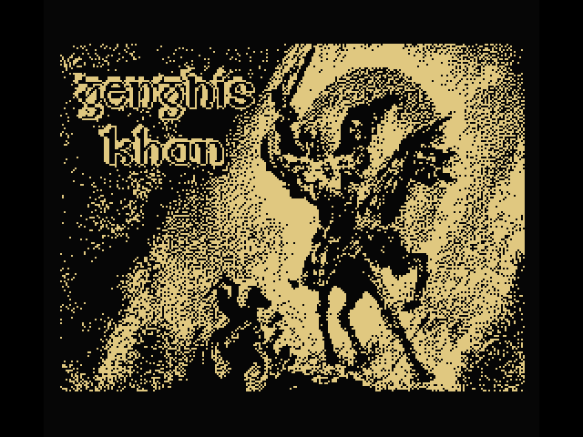 Genghis Khan MSX Screenshot: Loading screen.