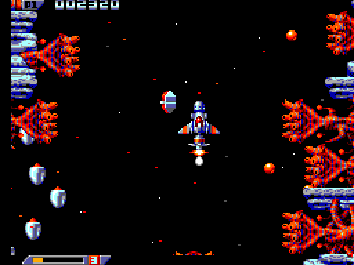 Xenon 2: Megablast Sega Master System Screenshot: Careful, don't crash!