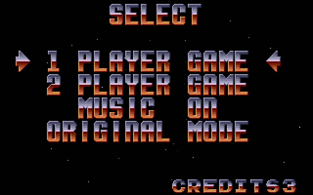 Xenon 2: Megablast Sharp X68000 Screenshot: Main menu.