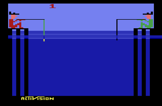 Fishing Derby Atari 2600 Screenshot: Starting screen.