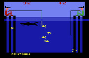 Fishing Derby for Atari 2600 - Fish near the surface aren't worth many points.