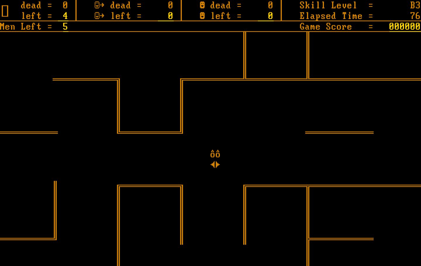 Snipes IBM PC/Compatibles Screenshot: Game start.
