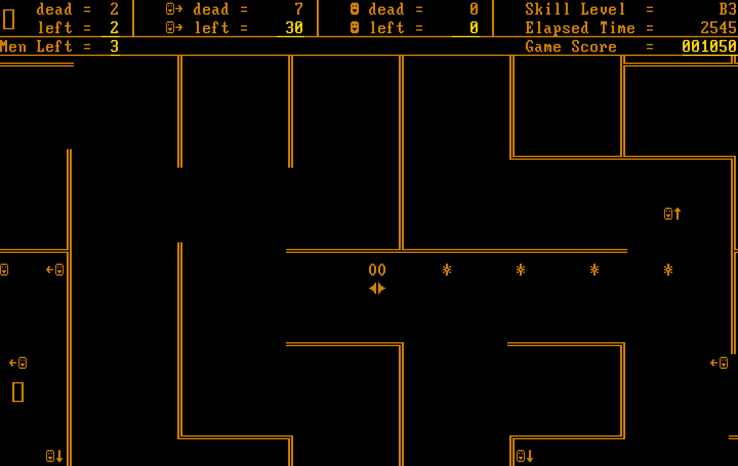 Snipes IBM PC/Compatibles Screenshot: Firing at opponents...