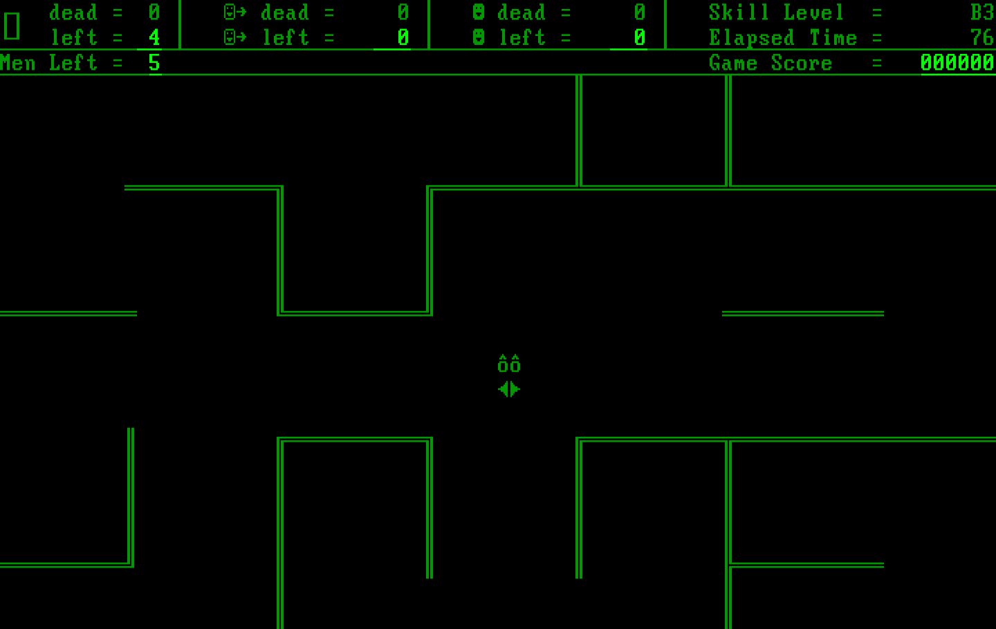 Snipes IBM PC/Compatibles Screenshot: Game start.