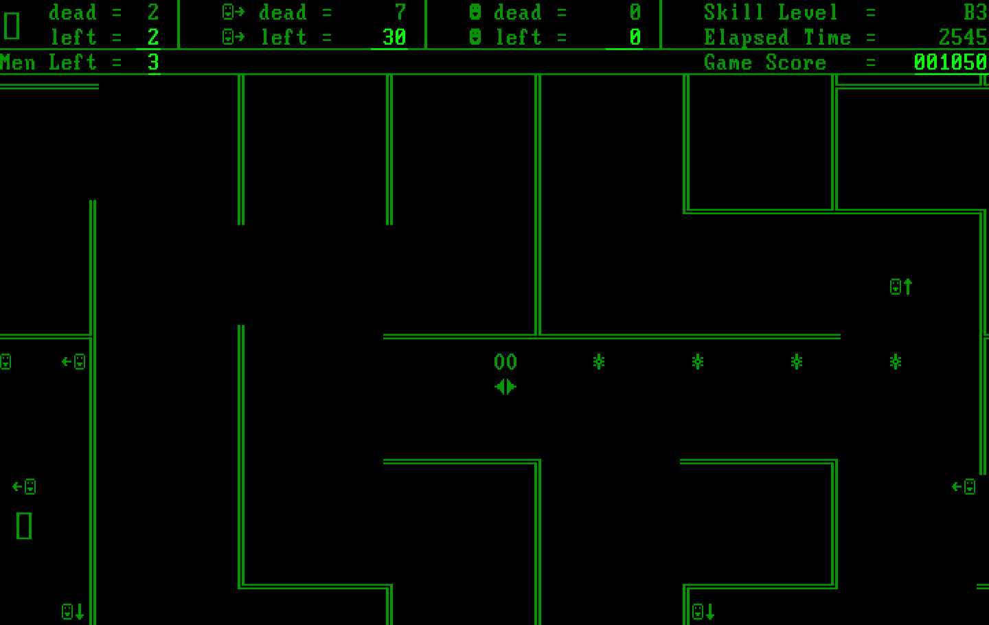Snipes IBM PC/Compatibles Screenshot: Firing at opponents...