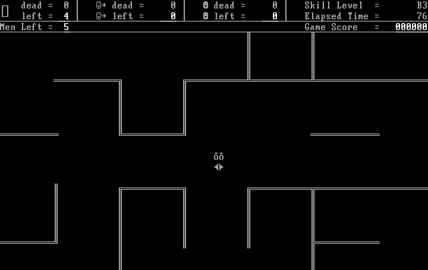 Snipes IBM PC/Compatibles Screenshot: Game start.
