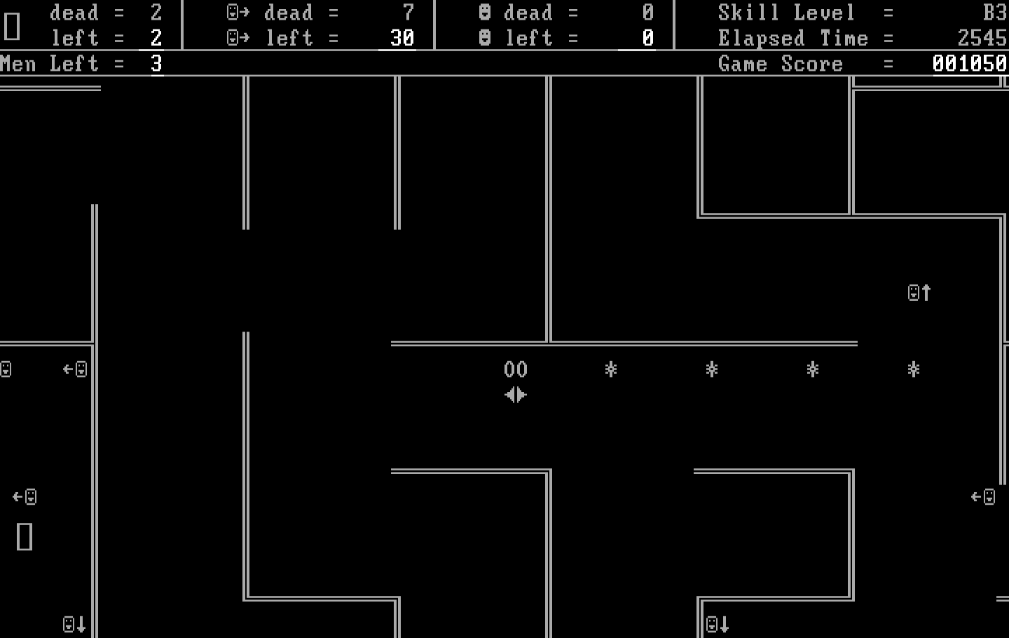 Snipes IBM PC/Compatibles Screenshot: Firing at opponents...