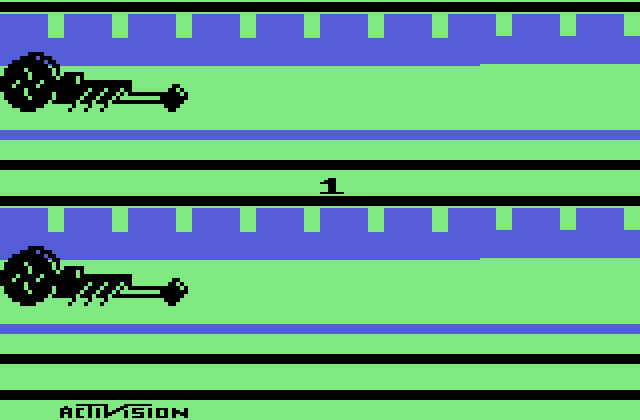 Dragster Atari 2600 Screenshot: Starting screen.