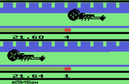 Dragster for Atari 2600 - The car on the top pulls ahead...