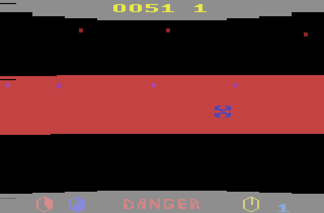 China Syndrome Atari 2600 Screenshot: Oh no, more particles appear!