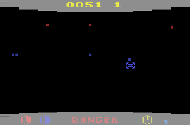 China Syndrome Atari 2600 Screenshot: We've reached danger level!
