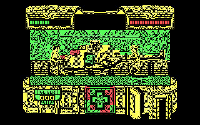 Mambo IBM PC/Compatibles Screenshot: Another mine and opponent ahead...