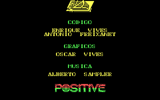 Mambo IBM PC/Compatibles Screenshot: Credits screen.