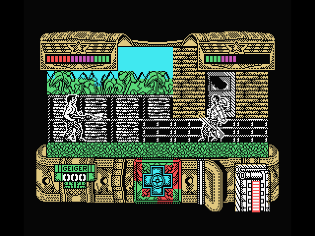 Mambo MSX Screenshot: Firing at an opponent...
