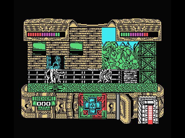 Mambo MSX Screenshot: Disarming a mine...