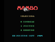 Mambo for MSX - The main menu.