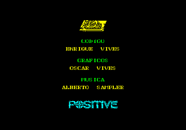 Mambo Amstrad CPC Screenshot: Credits screen.