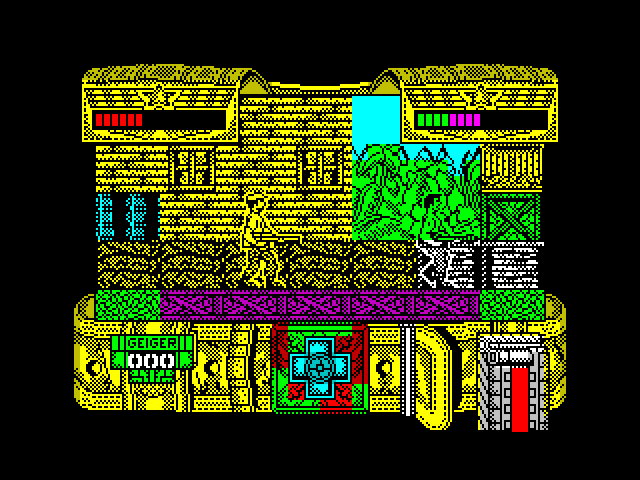 Mambo ZX Spectrum Screenshot: Out of ammo, running quickly!