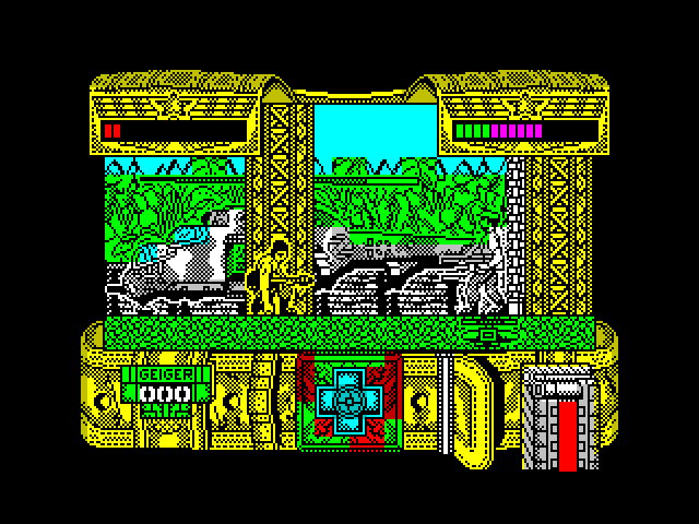 Mambo ZX Spectrum Screenshot: Disarming a mine.