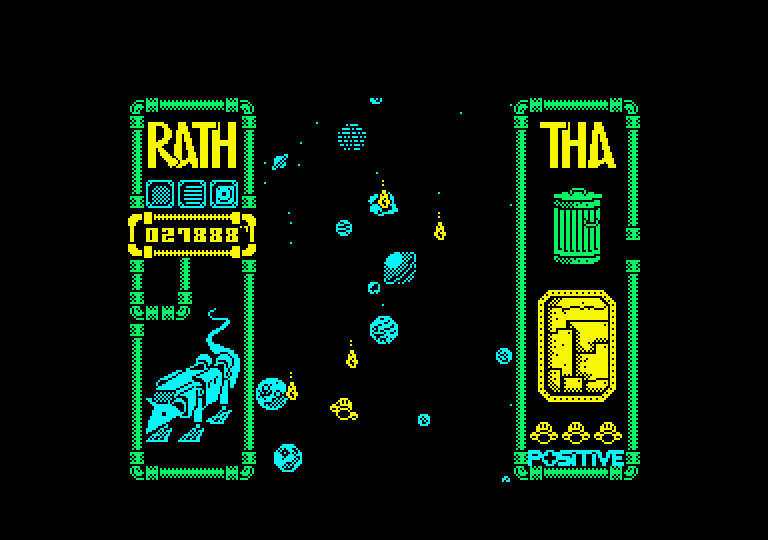 Rath-Tha Amstrad CPC Screenshot: Don't crash into anything here!