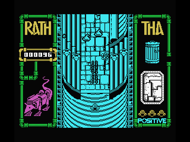 Rath-Tha MSX Screenshot: Here comes the first wave of enemies...