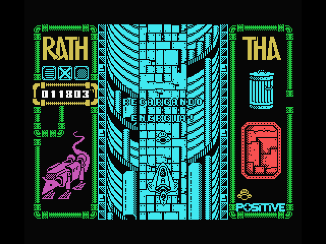 Rath-Tha MSX Screenshot: First level completed, now my energy will be replenished...