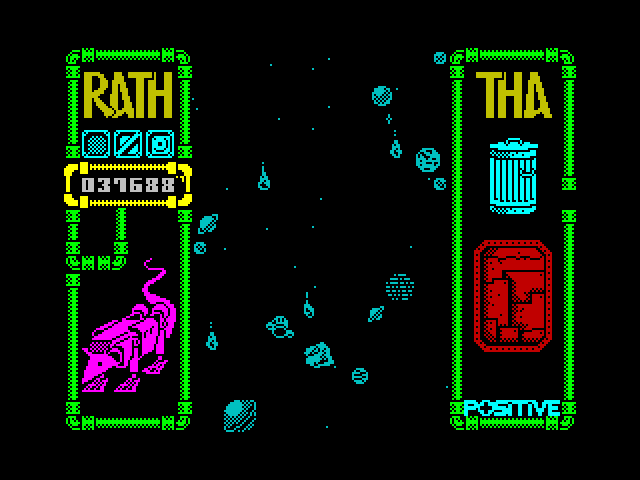 Rath-Tha ZX Spectrum Screenshot: Running out of energy...