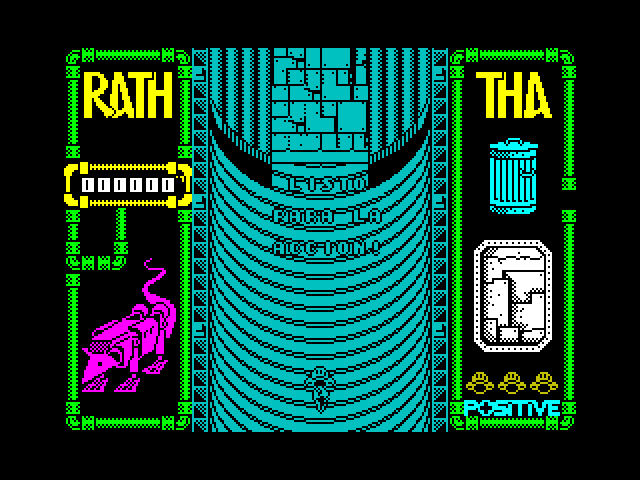 Rath-Tha ZX Spectrum Screenshot: Game start.