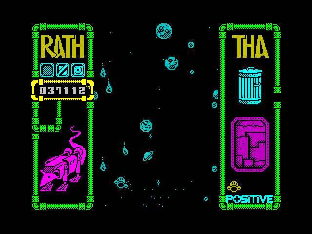 Rath-Tha ZX Spectrum Screenshot: Be quick, there's lots to dodge here!