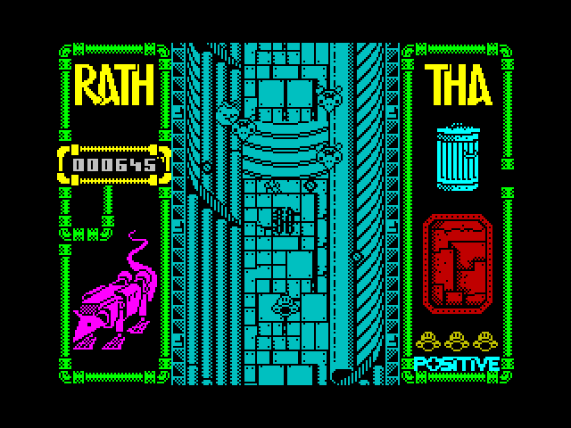 Rath-Tha ZX Spectrum Screenshot: Pick up items that are left behind...