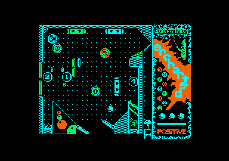 Enchanted Amstrad CPC Screenshot: Pinball in progress...