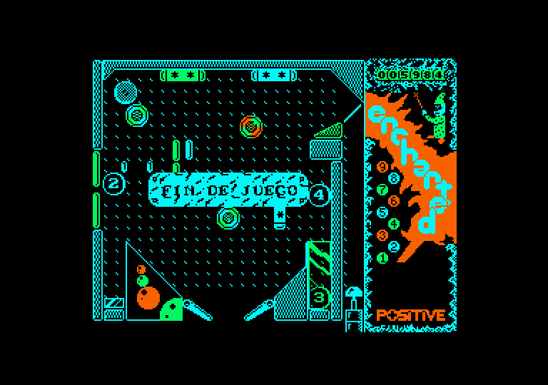 Enchanted Amstrad CPC Screenshot: Game over.