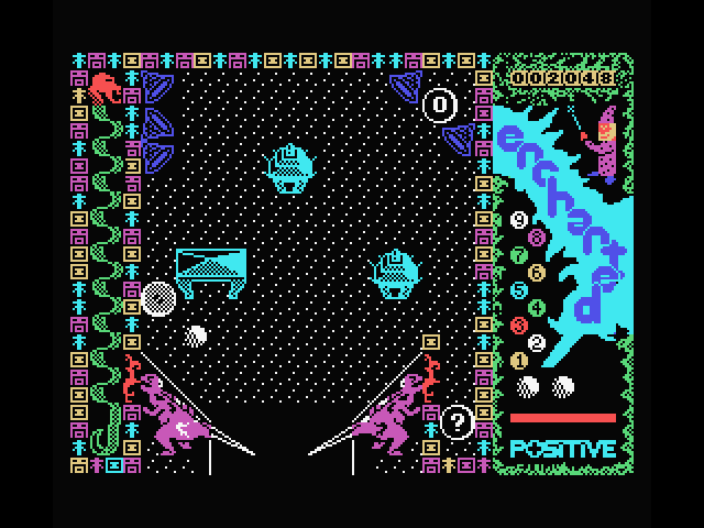 Enchanted MSX Screenshot: Don't let the ball fall off the bottom of the screen...