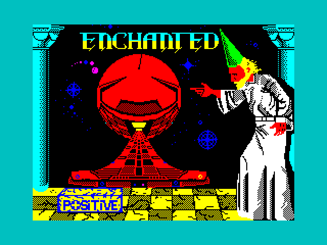 Enchanted ZX Spectrum Screenshot: Loading screen.