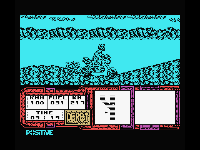 African Trail Simulator MSX Screenshot: The race continues!