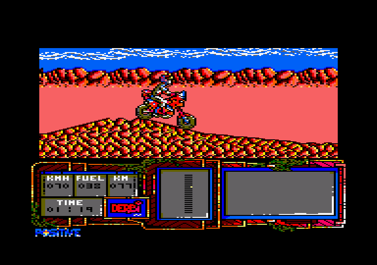 African Trail Simulator Amstrad CPC Screenshot: Made it! I think...