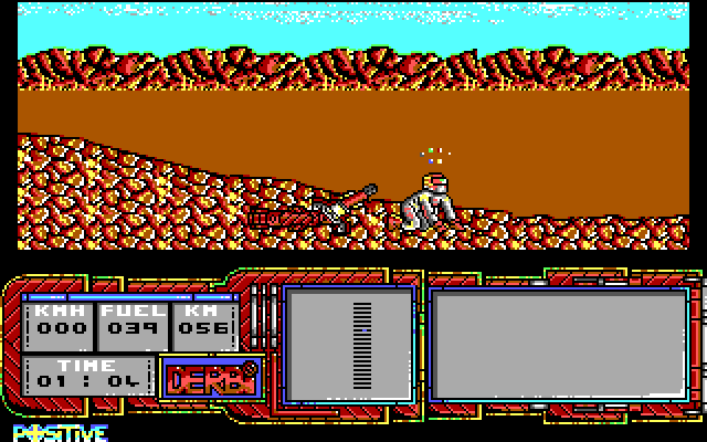 African Trail Simulator IBM PC/Compatibles Screenshot: Oops, I crashed!