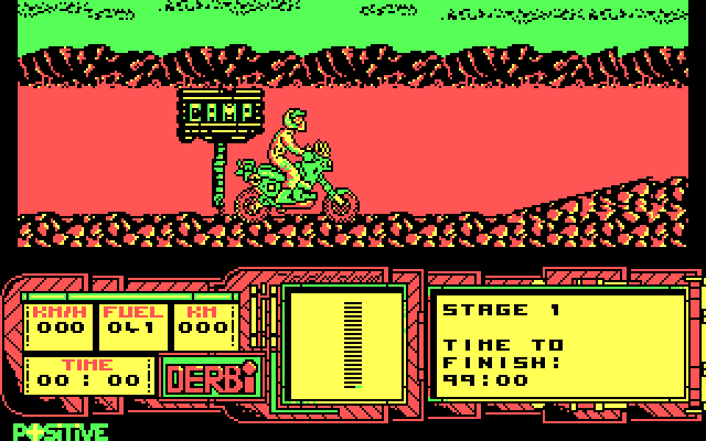 African Trail Simulator IBM PC/Compatibles Screenshot: Game start.