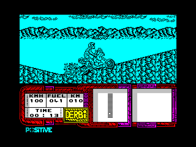 African Trail Simulator ZX Spectrum Screenshot: The race begins...