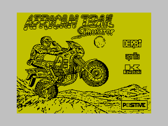 African Trail Simulator ZX Spectrum Screenshot: Loading screen.