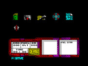 African Trail Simulator for ZX Spectrum - Equipment menu.