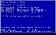 Star Saga: One - Beyond the Boundary for IBM PC/Compatibles - Enter an action code...