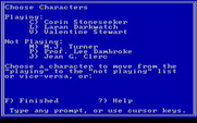 Star Saga: One - Beyond the Boundary for IBM PC/Compatibles - Choose characters for this game...