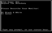 Star Saga: One - Beyond the Boundary for IBM PC/Compatibles - Do you have a color monitor?