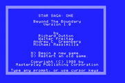 Star Saga: One - Beyond the Boundary for Apple IIgs - Title screen.