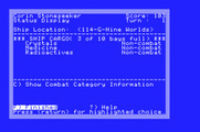 Star Saga: One - Beyond the Boundary for Apple IIgs - The status screen.