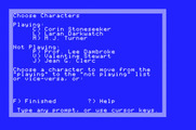Star Saga: One - Beyond the Boundary for Apple IIgs - First, choose some characters...