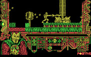 Amo del Mundo for IBM PC/Compatibles - Blasting an enemy...
