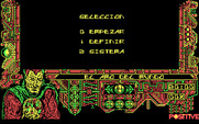 Amo del Mundo for IBM PC/Compatibles - The main menu.