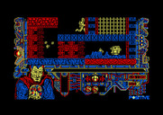 Amo del Mundo for Amstrad CPC - Running along one of the upper platforms...